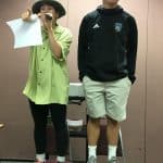 Camryn Landes, SCO vice president,auctions off the right to dress Mr. Sauderon Friday of Spirit Week.