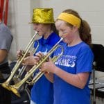 Flame Friday brought out the blue and gold and filled the gym for a pep rally.