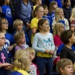 Flames fans of all ages got into the excitement at Friday's pep rally.