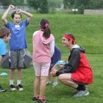 EMES annual Field Day with eight grade and a few high school helpers. 