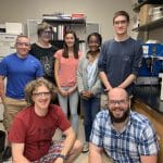 Dr. Kevin Caran REU group, summer 2019, James Madison University. EMS student Rahel Lema is back row, second from right.