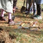 EMES students plant daffodils in hope for spring.