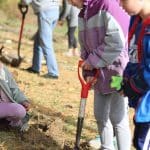 EMES students plant daffodils in hope for spring.