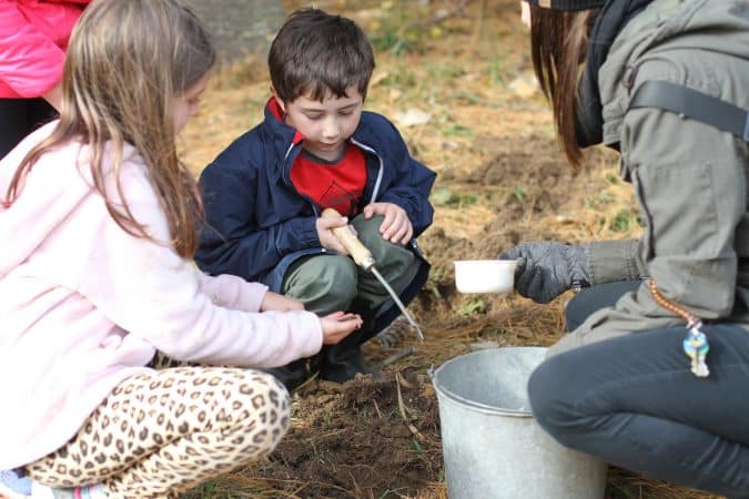 EMES students plant daffodils in hope for spring.