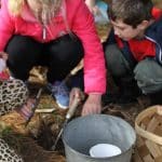 EMES students plant daffodils in hope for spring.