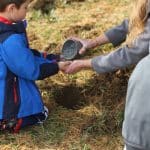 EMES students plant daffodils in hope for spring.