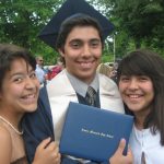 EMHS commencement 2012, Luis Martinez with sisters Mariana '17 and Lucia '16. Courtesy photo.