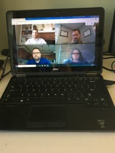 Strategic Leadership Team meeting via Zoom during the COVID'19