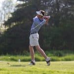 Mead Slonaker '20, on the tee in a 2019 match.