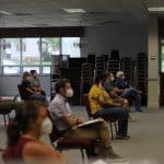 Faculty and staff join Fall Conference activities from the dining hall