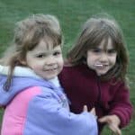 Joelle Blosser and Malia Bauman. Pre-K fans