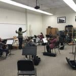 strings classroom renovation for music instruction with Maria Lorcas.