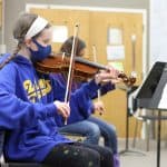 Rehearsal in the strings room