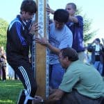 Installation of peace pole in 2007