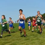 Samuel Castaneda '26 , Peak View cross country invitational 2021. Photo by Michael Weaver.