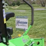 Kreider's Machine Shop donated $9,000 toward the mower of choice for a hole-in-one. Jeffrey Smoker '12 represented Kreiders.