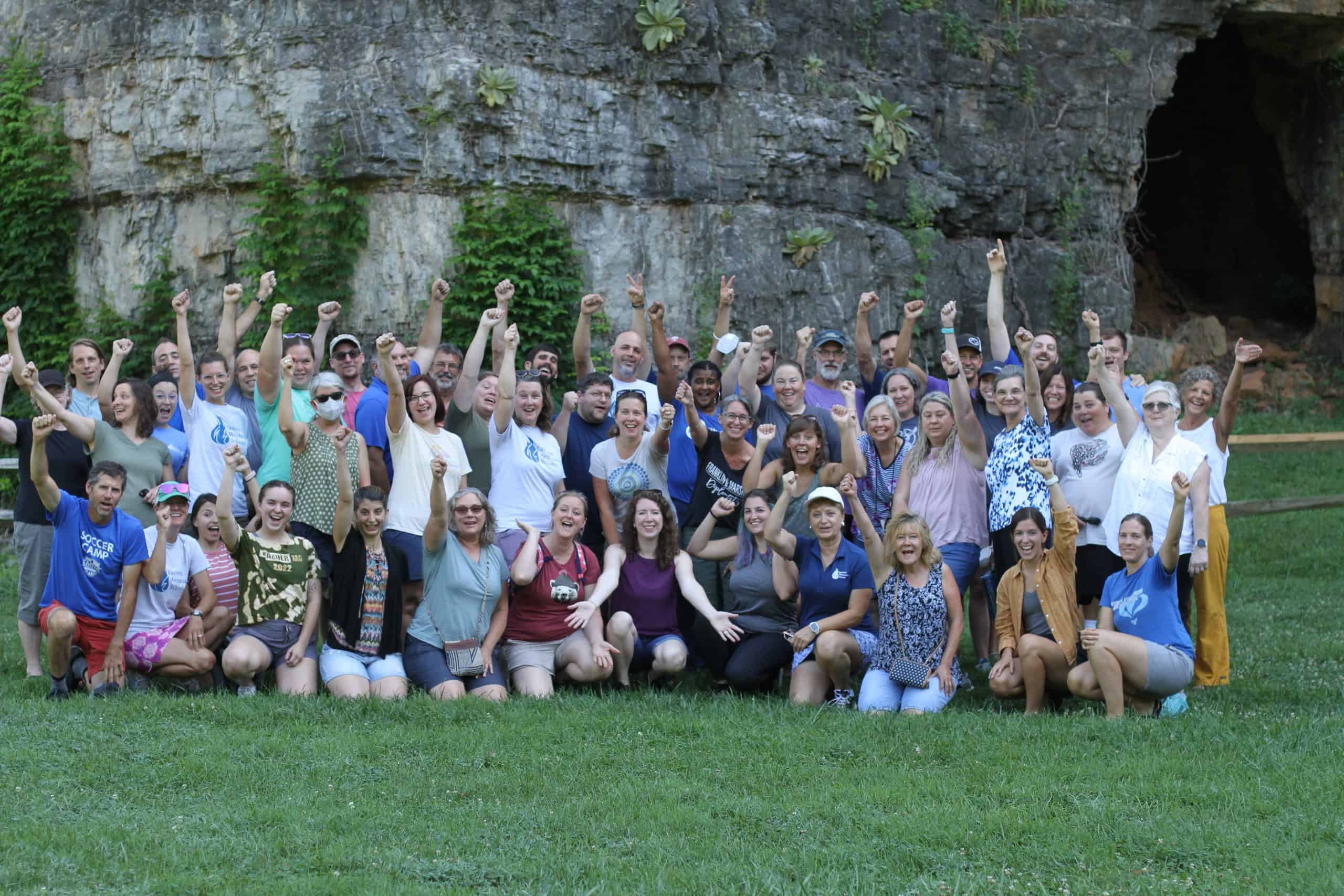 Faculty and staff at Natural Chimneys during fall conference 2022