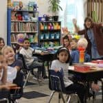 First grade with Ms. Hannah Bailey on the first day of school