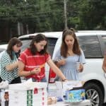 Senior class breakfast in the parking lot, first week of school