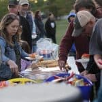 Booster Club provided sub sandwiches and cake for the crowd