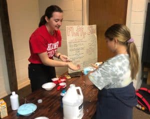 Physics, chemistry and robotics students host elementary science lessons