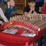 Guzheng demonstration in elementary music class