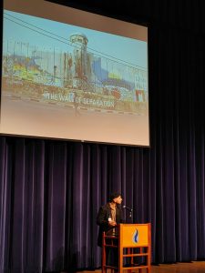 Anthony Khair, Mennonite Central Committee IVEP, shares about life in Palestine and the Wall of Separation, during Chapel