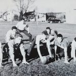 1949 Football Michael Shenk with ball