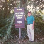 2000ish Michael Shenk by Valley View Mennonite Church sign