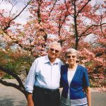 2008 Michael and Peggy Shenk in front of red bud tree