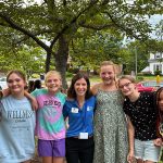 Principal Gascho with middle school students