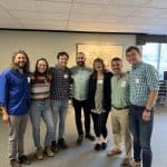 Friends gather at the homecoming breakfast